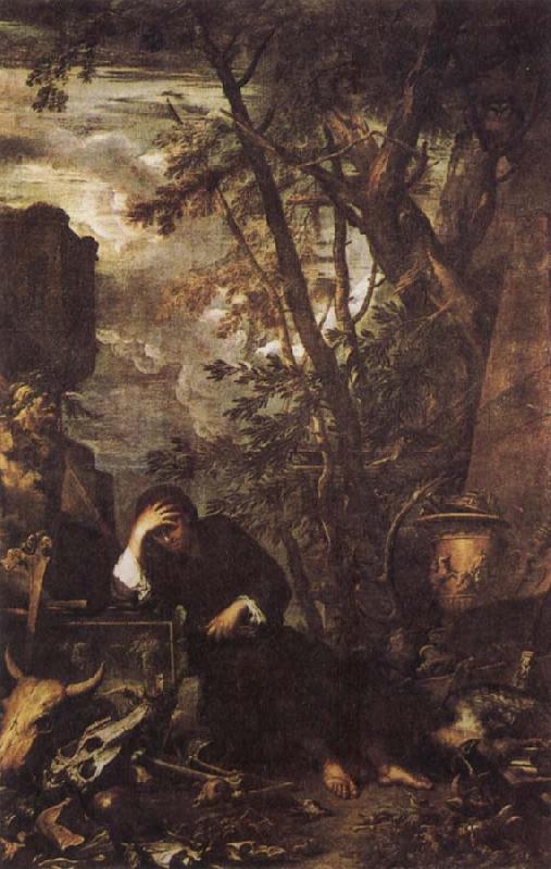 Salvator Rosa Democritus in Meditation Germany oil painting art